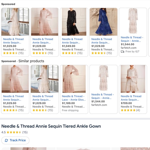 Needle & Thread Cream Lace Maxi Dress - Picture 5 of 10